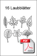 Download kostenlose Laubsägevorlage Blätter Baum