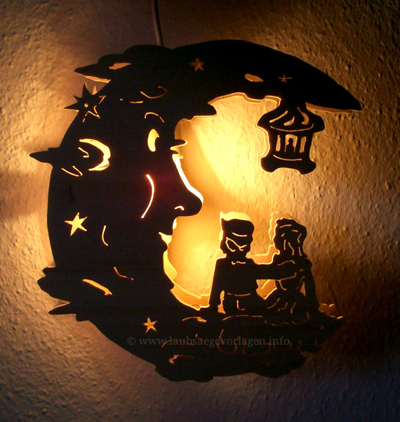 Fensterbild Kinderzimmer beleuchtet Kinder