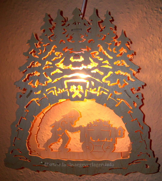 Fensterbild Bergmann Erzgebirge